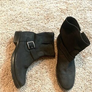 New Frye Veronica Flex Bootie Ankle Boots Nubuck Leather Black Size 9.5B